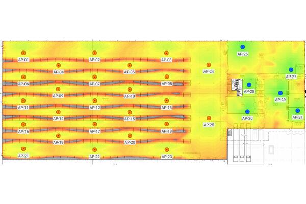 Warehouse Wi-Fi Heat Map